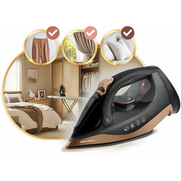 Belaidis garinis lygintuvas 2600 W, Berdsen BD-333, su keramine danga 8