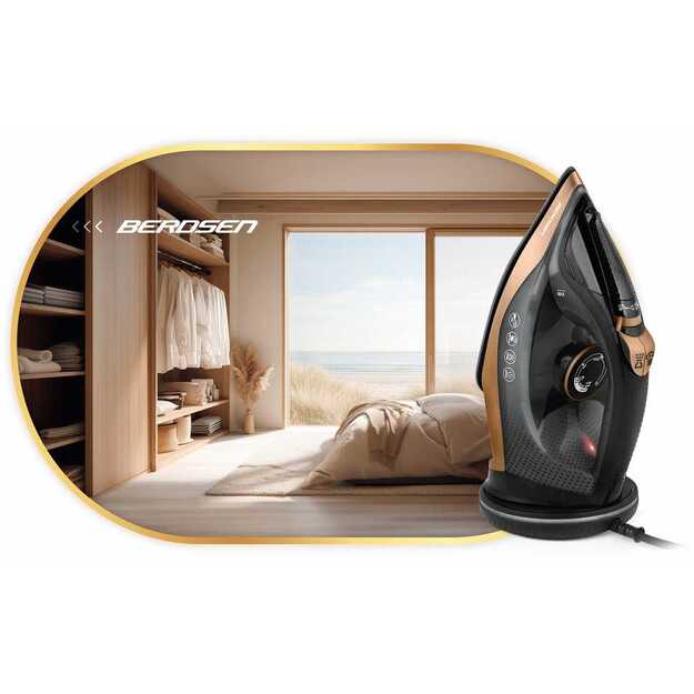 Belaidis garinis lygintuvas 2600 W, Berdsen BD-333, su keramine danga 10