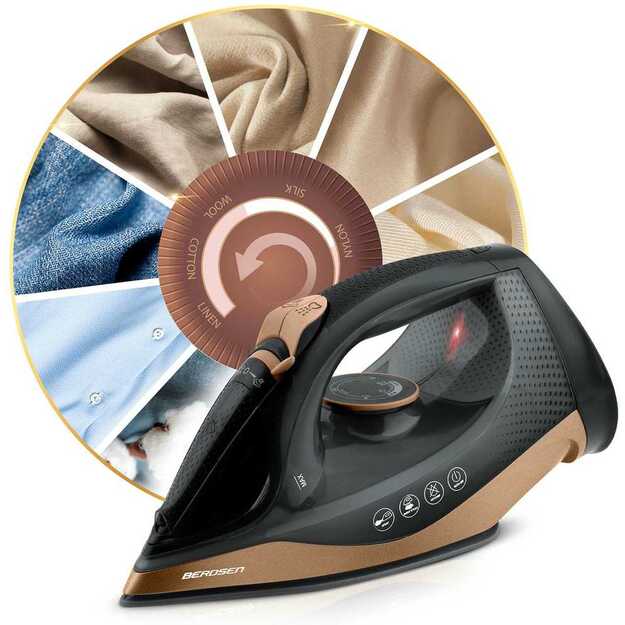 Belaidis garinis lygintuvas 2600 W, Berdsen BD-333, su keramine danga 13