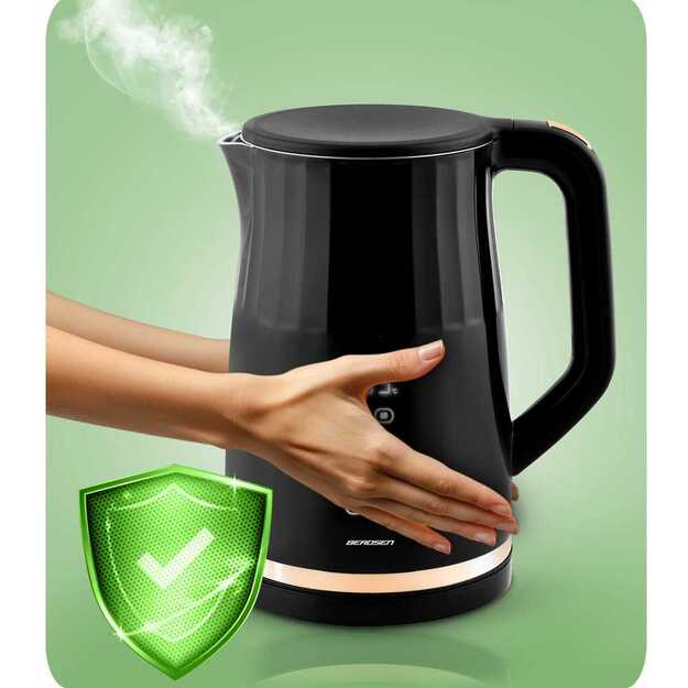 Berdsen BD-706 elektrinis virdulys 1,7 l su temperatūros valdymu ir jutikliniu ekranu, juodas 11