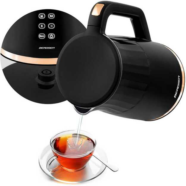 Berdsen BD-706 elektrinis virdulys 1,7 l su temperatūros valdymu ir jutikliniu ekranu, juodas 13