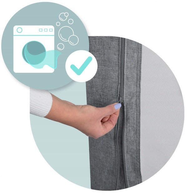 Lovos apsauginis turėklas, apsauginiai varteliai, spyna, 160 cm, Nukido NK-227, pilkas 9