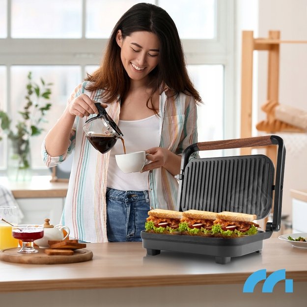 Sumuštinių kepimo grilis, elektrinis sulankstomas skrudintuvas, 1500 W 2