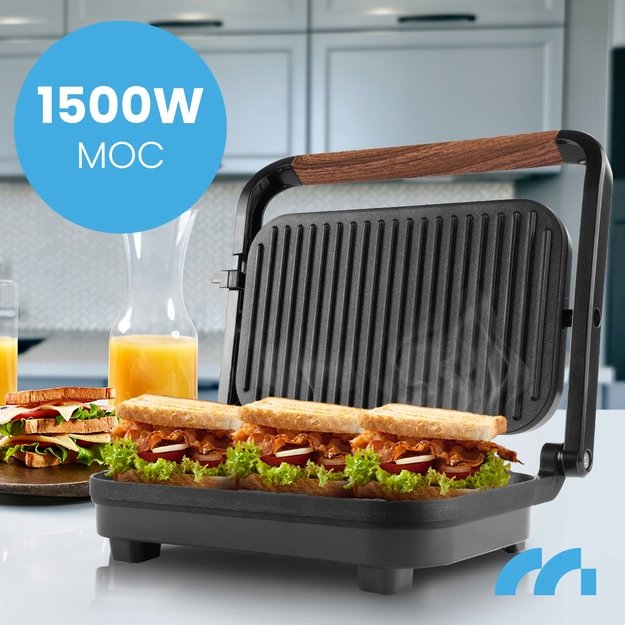 Sumuštinių kepimo grilis, elektrinis sulankstomas skrudintuvas, 1500 W 6