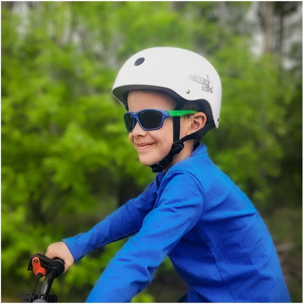 Vaikiškas dviratininko šalmas, reguliuojamas, 48–54 cm, baltas 8