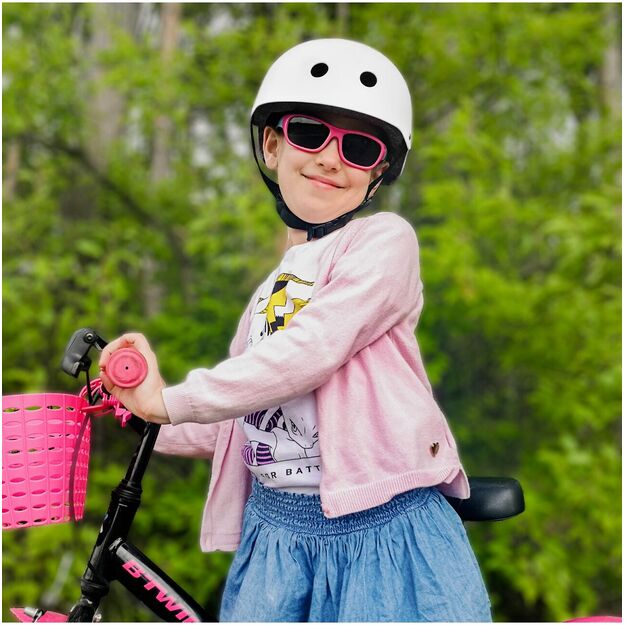 Vaikiškas dviratininko šalmas, reguliuojamas, 48–54 cm, baltas 11