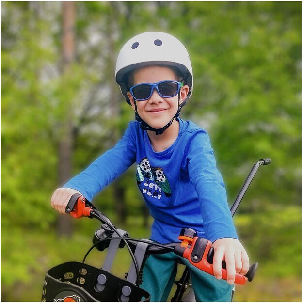 Vaikiškas dviratininko šalmas, reguliuojamas, 48–54 cm, baltas 10