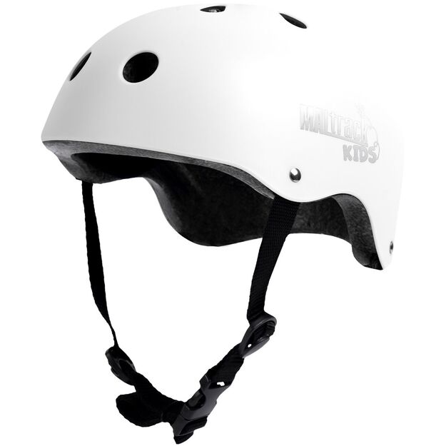 Vaikiškas dviratininko šalmas, reguliuojamas, 48–54 cm, baltas 9