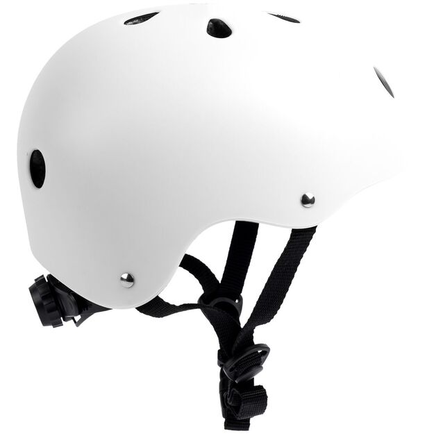 Vaikiškas dviratininko šalmas, reguliuojamas, 48–54 cm, baltas 13