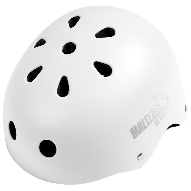 Vaikiškas dviratininko šalmas, reguliuojamas, 48–54 cm, baltas 14