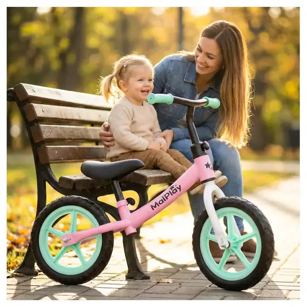 Balansinis dviratukas vaikams nuo 2 metų FLIKO, putplasčio ratukai 12", lengvas 1,8 kg 8