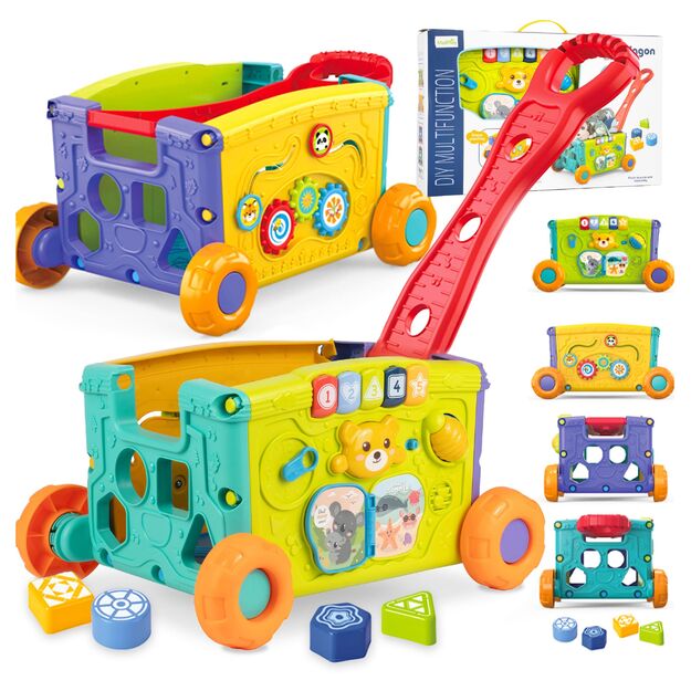 Lavinamasis rūšiavimo vežimėlis su rankena, veiklos centras