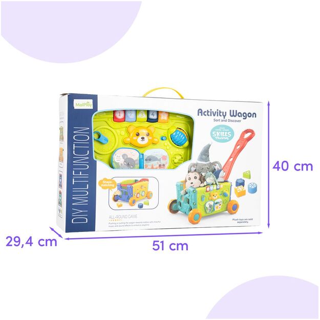 Lavinamasis rūšiavimo vežimėlis su rankena, veiklos centras 2