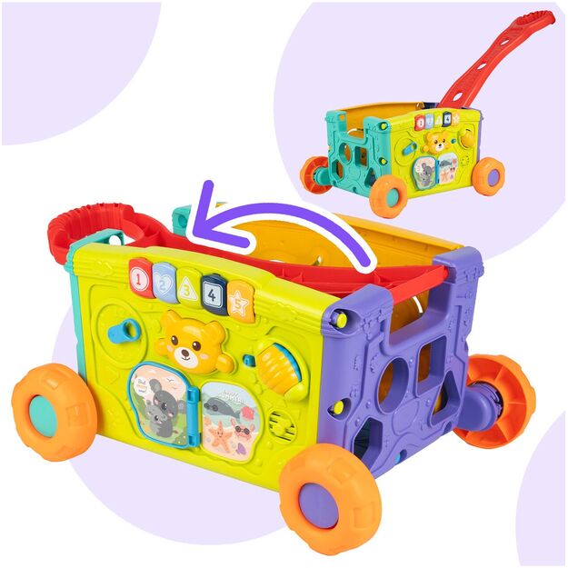 Lavinamasis rūšiavimo vežimėlis su rankena, veiklos centras 8