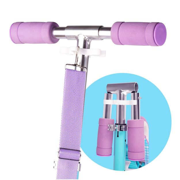 Sulankstomas paspirtukas su dirželiu ir butelio laikikliu, lengvas, ABEC-7 pakaba 7