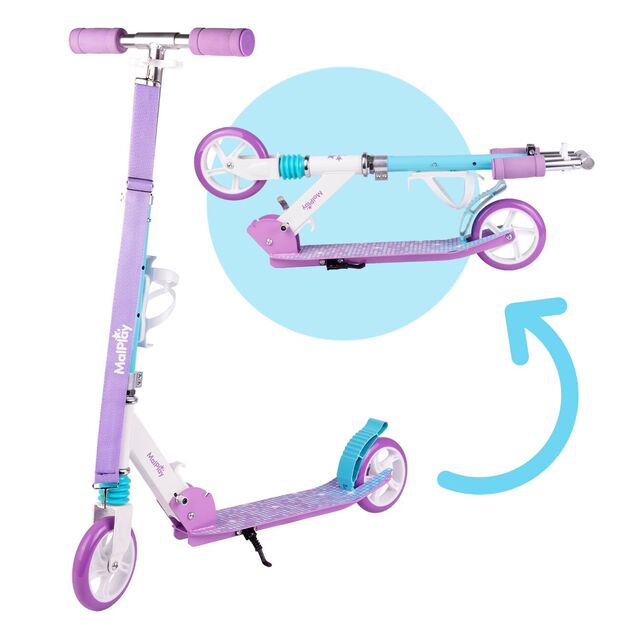 Sulankstomas paspirtukas su dirželiu ir butelio laikikliu, lengvas, ABEC-7 pakaba 8