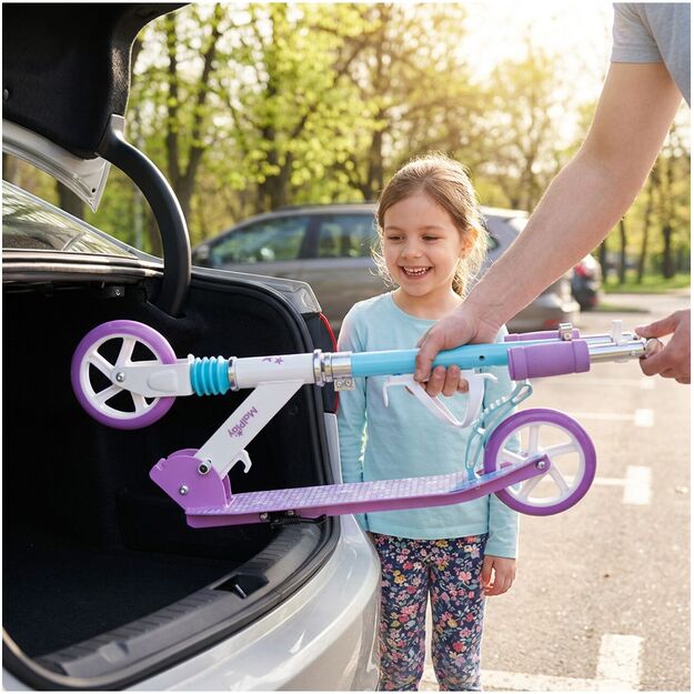 Sulankstomas paspirtukas su dirželiu ir butelio laikikliu, lengvas, ABEC-7 pakaba 11