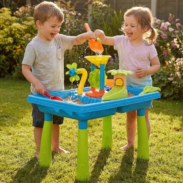 Smėlio ir vandens žaidimų stalas su priedais, 38 el. 1