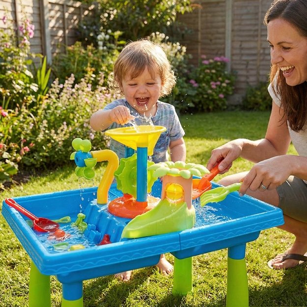 Smėlio ir vandens žaidimų stalas su priedais, 38 el. 2