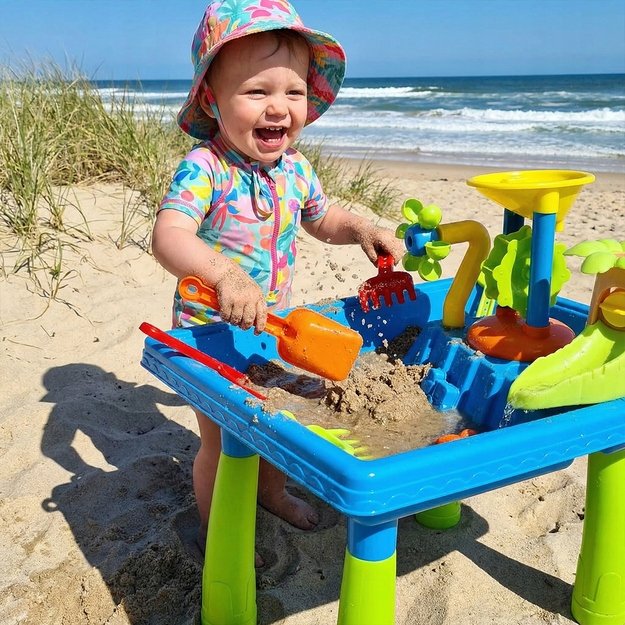Smėlio ir vandens žaidimų stalas su priedais, 38 el. 7