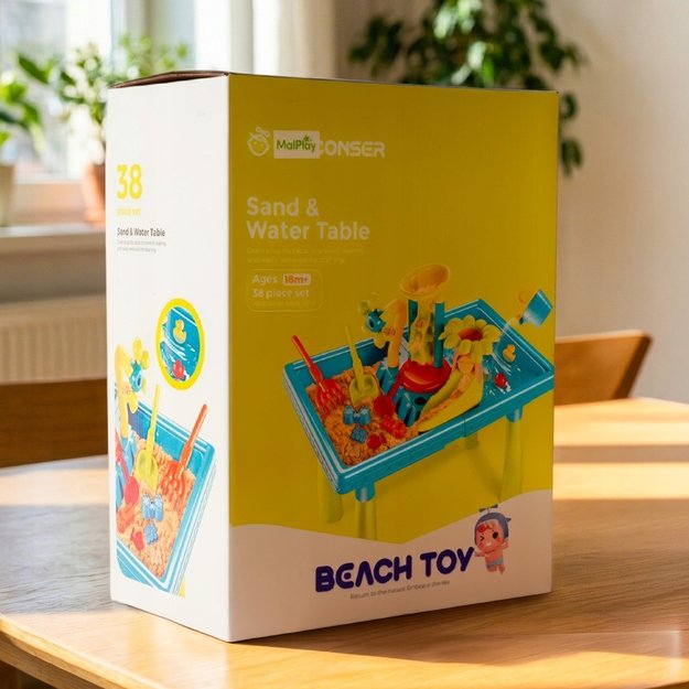 Smėlio ir vandens žaidimų stalas su priedais, 38 el. 6