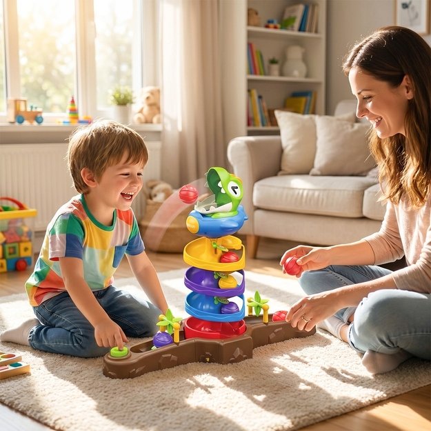 Arkadinis Dinozaurų žaidimas „Pagauk kamuolį“, 26 detalės 2