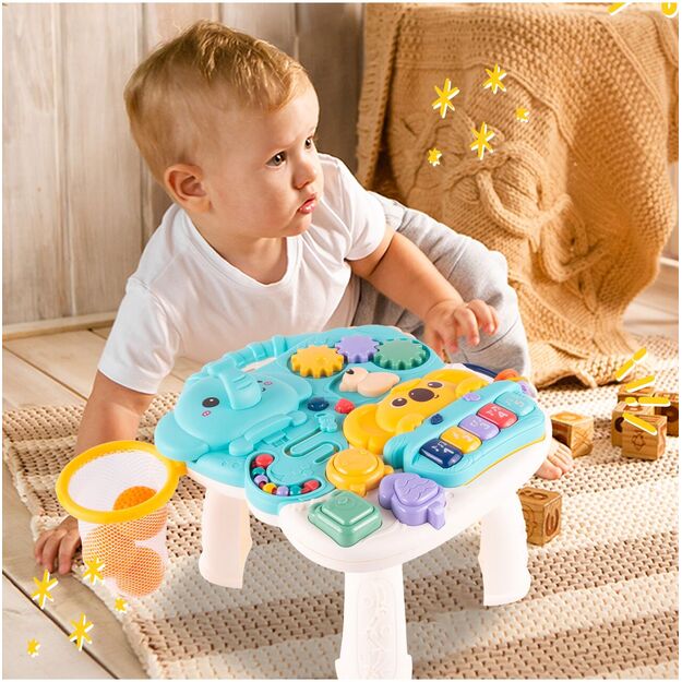 Žaislas kūdikiams MINI Lavinamasis interaktyvus staliukas su pianinu 2