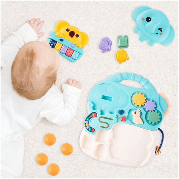 Žaislas kūdikiams MINI Lavinamasis interaktyvus staliukas su pianinu 4