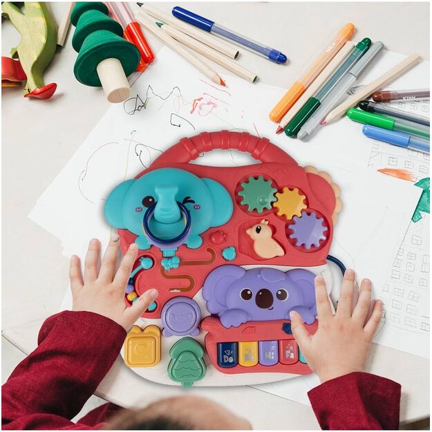 Žaislas kūdikiams MINI Lavinamasis interaktyvus staliukas su pianinu 7