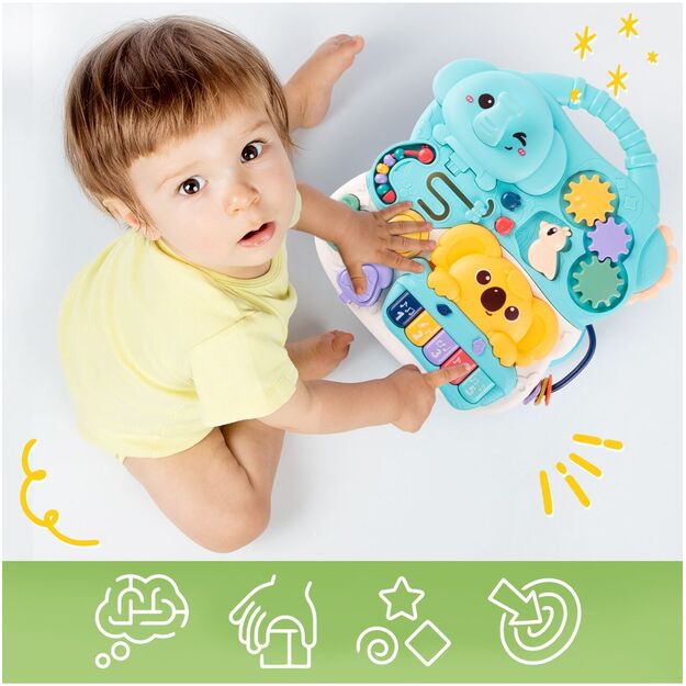 Žaislas kūdikiams MINI Lavinamasis interaktyvus staliukas su pianinu 11