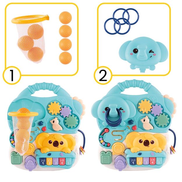 Žaislas kūdikiams MINI Lavinamasis interaktyvus staliukas su pianinu 12