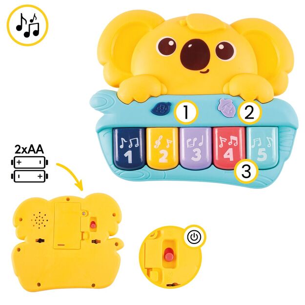 Žaislas kūdikiams MINI Lavinamasis interaktyvus staliukas su pianinu 13