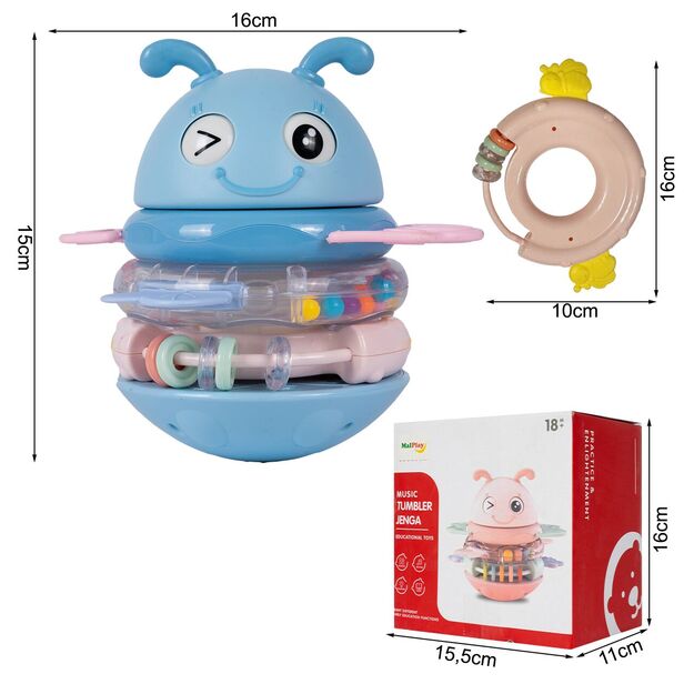 Interaktyvus bokštas piramidė kūdikiams Bitė 2