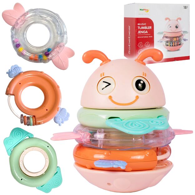 Interaktyvus bokštas piramidė kūdikiams Bitė 14