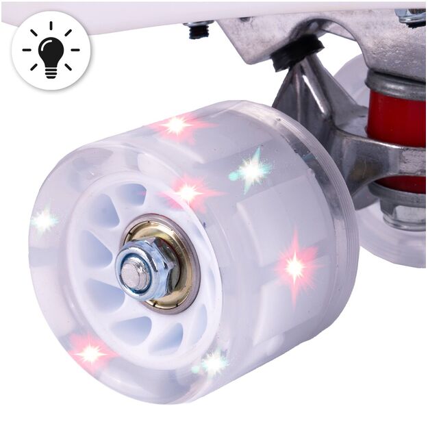 Riedlentė su rankena, LED ratais, ABEC-7, 65 cm