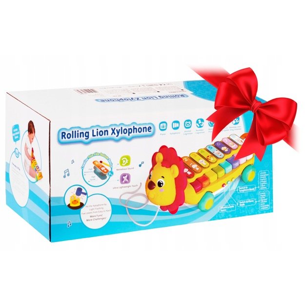 Važiuojantis muzikinis žaislas ksilofonas - pianinas Liūtas Ricokids, RK-740