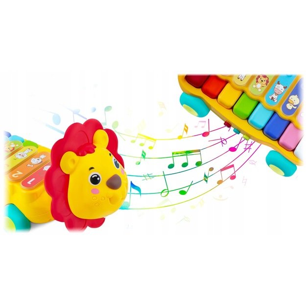 Važiuojantis muzikinis žaislas ksilofonas - pianinas Liūtas Ricokids, RK-740