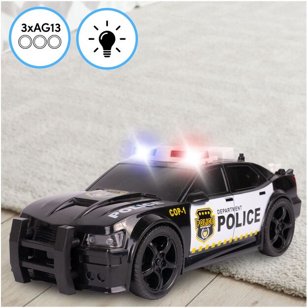 Žaislinis Policijos automobilis su šviesa, garsu ir atidaroma bagažine 5