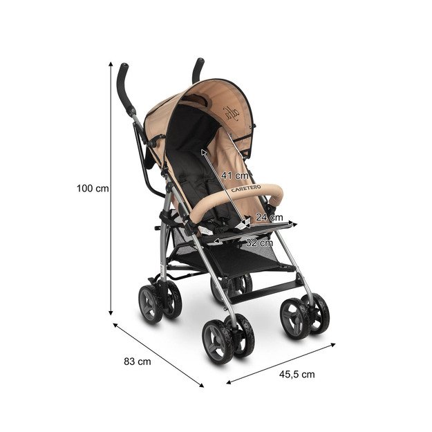 Sportinis vežimėlis Caretero Alfa, pilkas 8