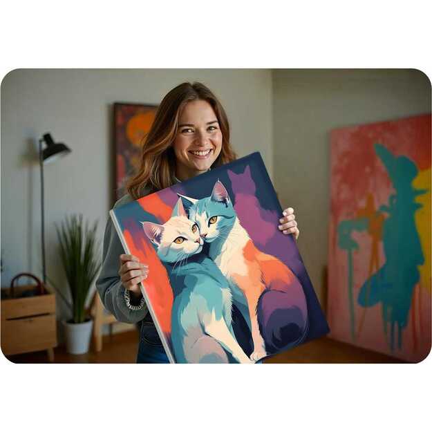 Paveikslas tapybai pagal skaičius 40x50 cm Massido Katės 8