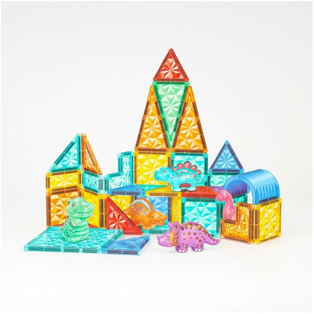 Magnetinis konstruktorius su dinozaurų figūrėlėmis, 45 vnt. 3