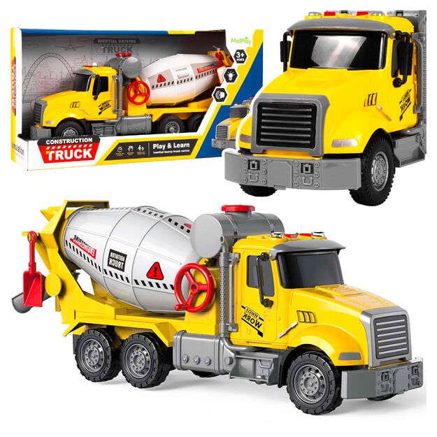 Žaislinis sunkvežimis betono maišyklė su šviesa ir garsu