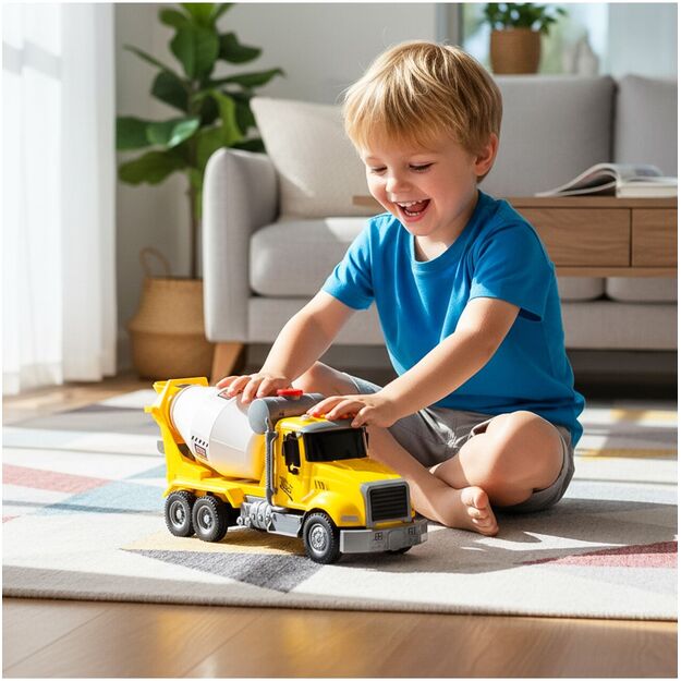 Žaislinis sunkvežimis betono maišyklė su šviesa ir garsu 2