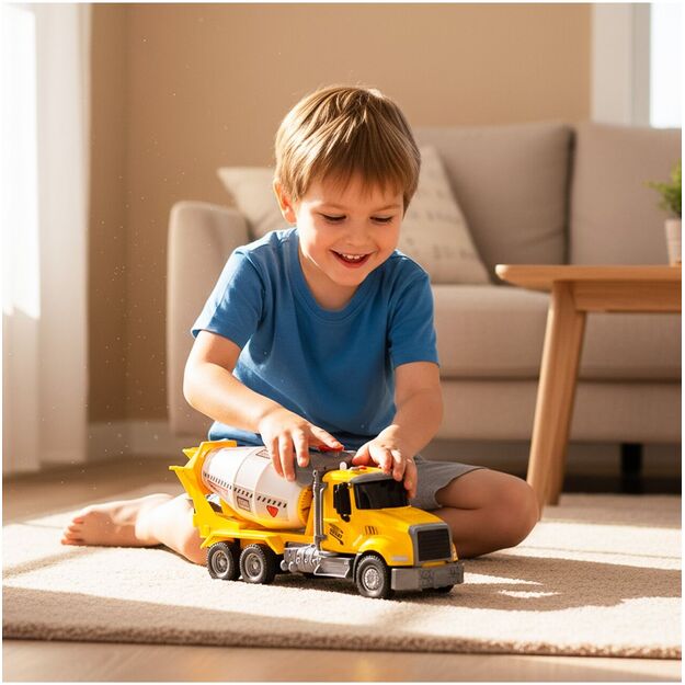 Žaislinis sunkvežimis betono maišyklė su šviesa ir garsu 3
