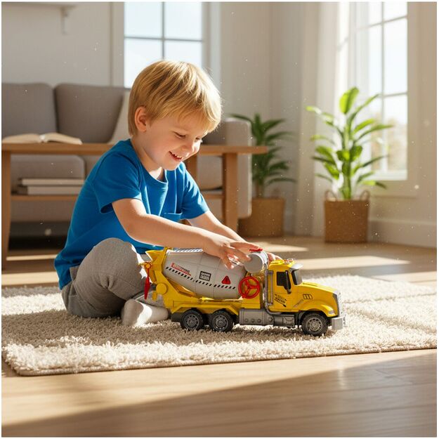 Žaislinis sunkvežimis betono maišyklė su šviesa ir garsu 8