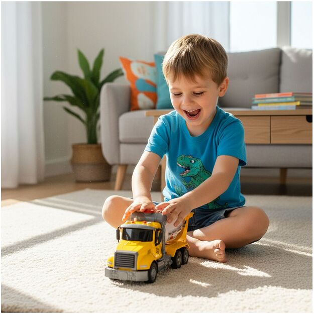 Žaislinis sunkvežimis betono maišyklė su šviesa ir garsu 9