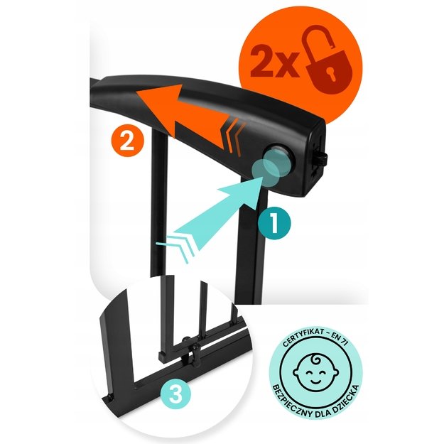 Juodi „Nukido 718300“ apsauginiai varteliai 7