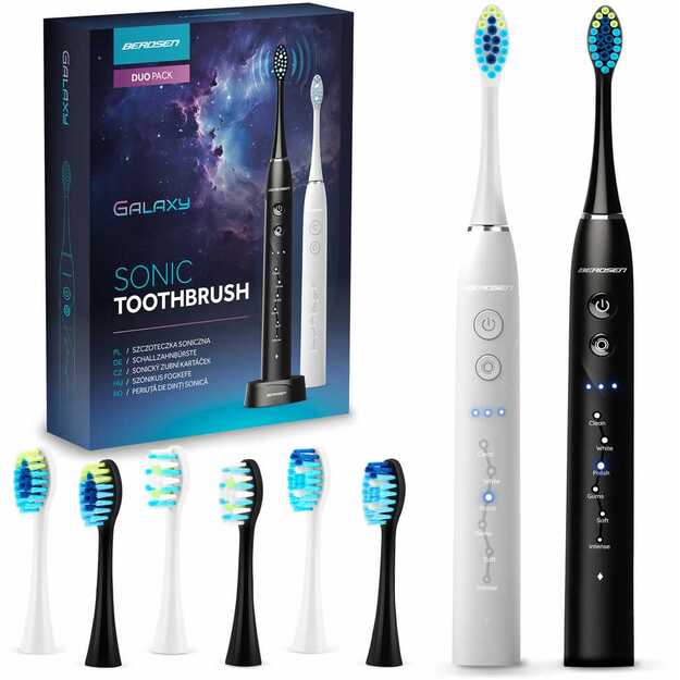 Berdsen Galaxy Duo sonic dantų šepetėlių rinkinys iš 2 vnt 21