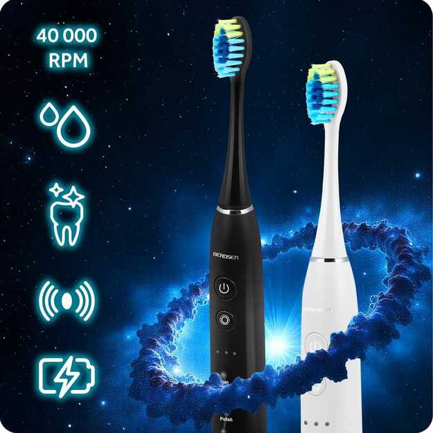 Berdsen Galaxy Duo sonic dantų šepetėlių rinkinys iš 2 vnt 16