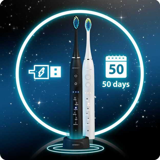 Berdsen Galaxy Duo sonic dantų šepetėlių rinkinys iš 2 vnt 10